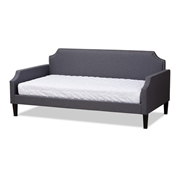 Baxton Studio Walden Modern and Contemporary Grey Fabric Upholstered Twin Size Sofa Daybed